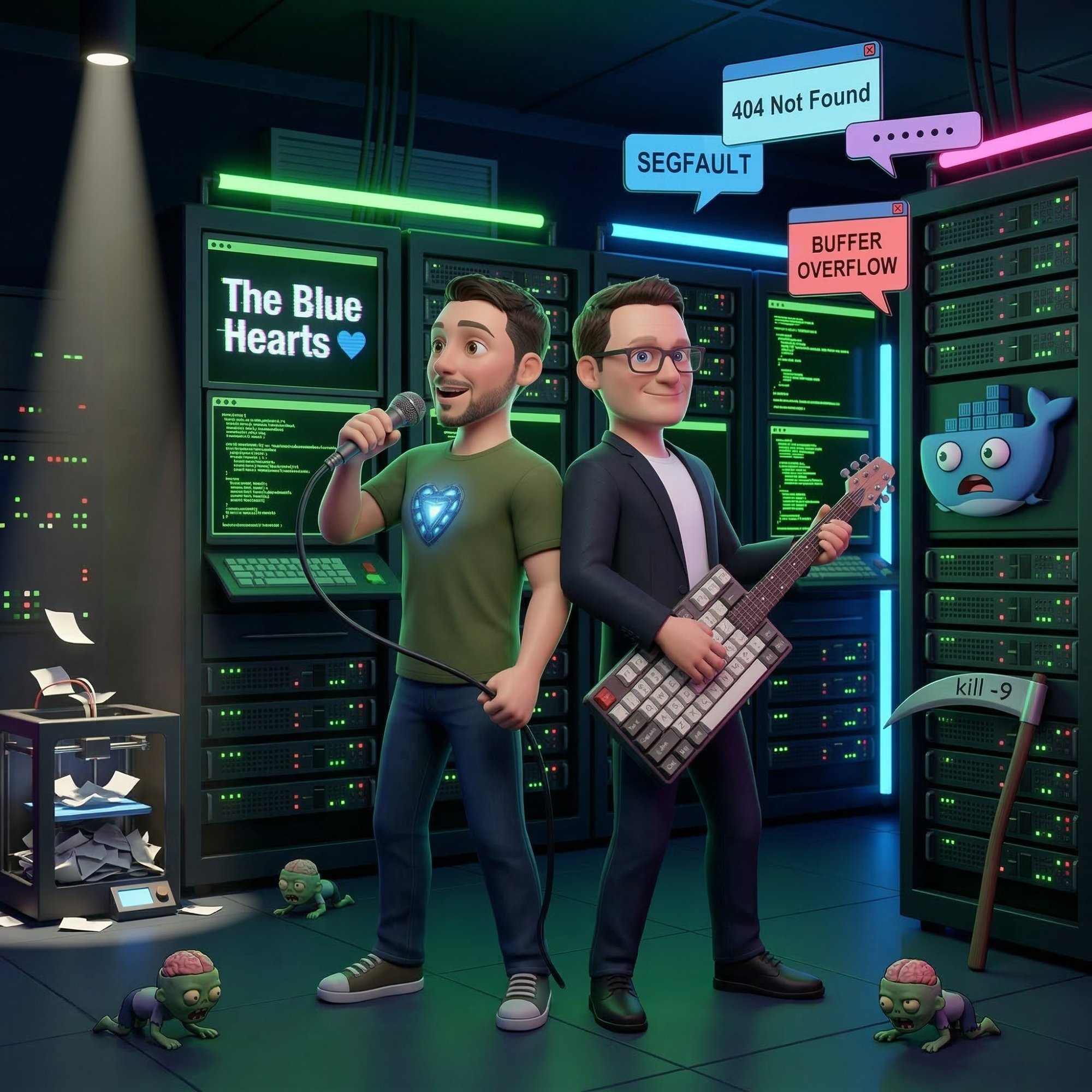 The Blue Hearts Band Art